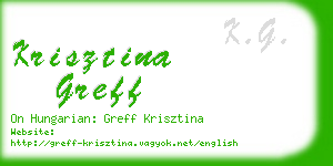 krisztina greff business card